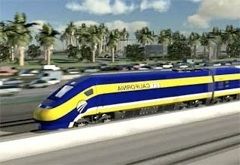 Artist rendering of proposed California high-speed rail engine