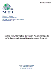 Using the Internet to Envision Neighborhoods with Transit Oriented Development Potential