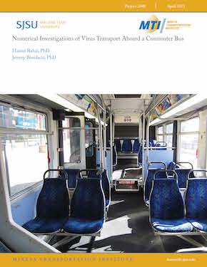 Numerical Investigations of Virus Transport Aboard a Commuter Bus