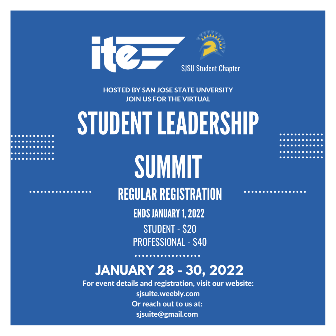 Sjsu Summer 2022 Calendar Student Leadership Summit 2022 | Mineta Transportation Institute