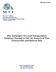 Why Campaigns for Local Transportation Initiatives Succeed or Fail: An Analysis of Four Communities and National Data