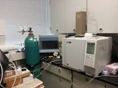 Gas chromatograph in laboratory